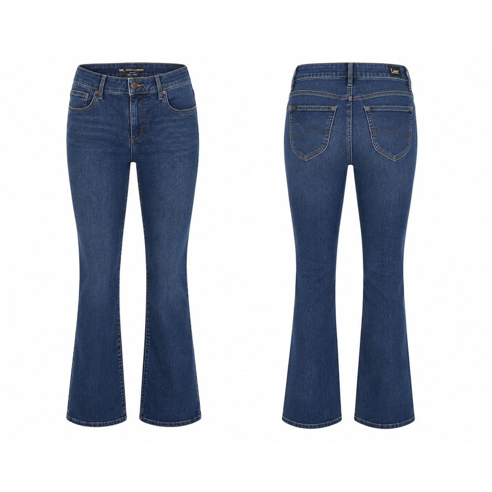 Lee Riders Shape Illusions Slim Fit Midrise Bootcut Jeans Dark Wash 14M 11BMFW5